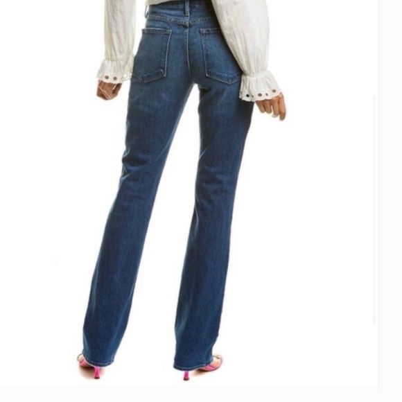 NWT Anthropologie Frame Le Mini Boot Jeans mid wash denim jeans flare plus sz 33 - Picture 2 of 14